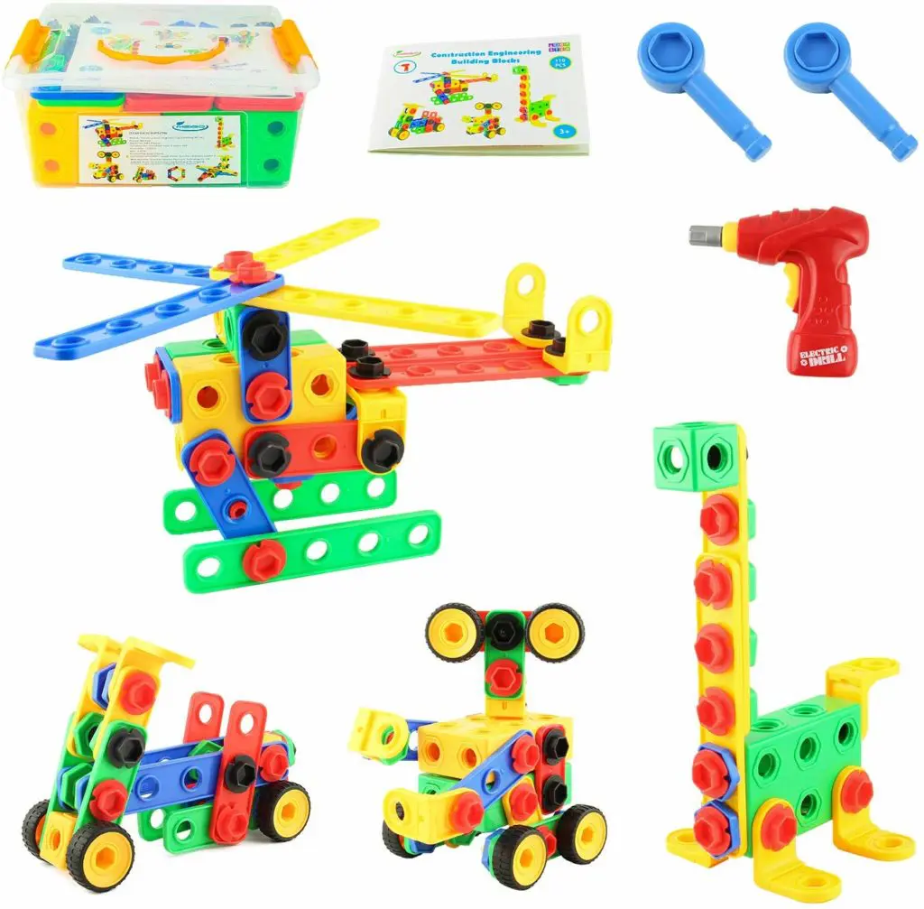 Toddlers Educational Construction Engineering Building Blocks Set - Top Toys and Gifts for Three Year Old Boys 1