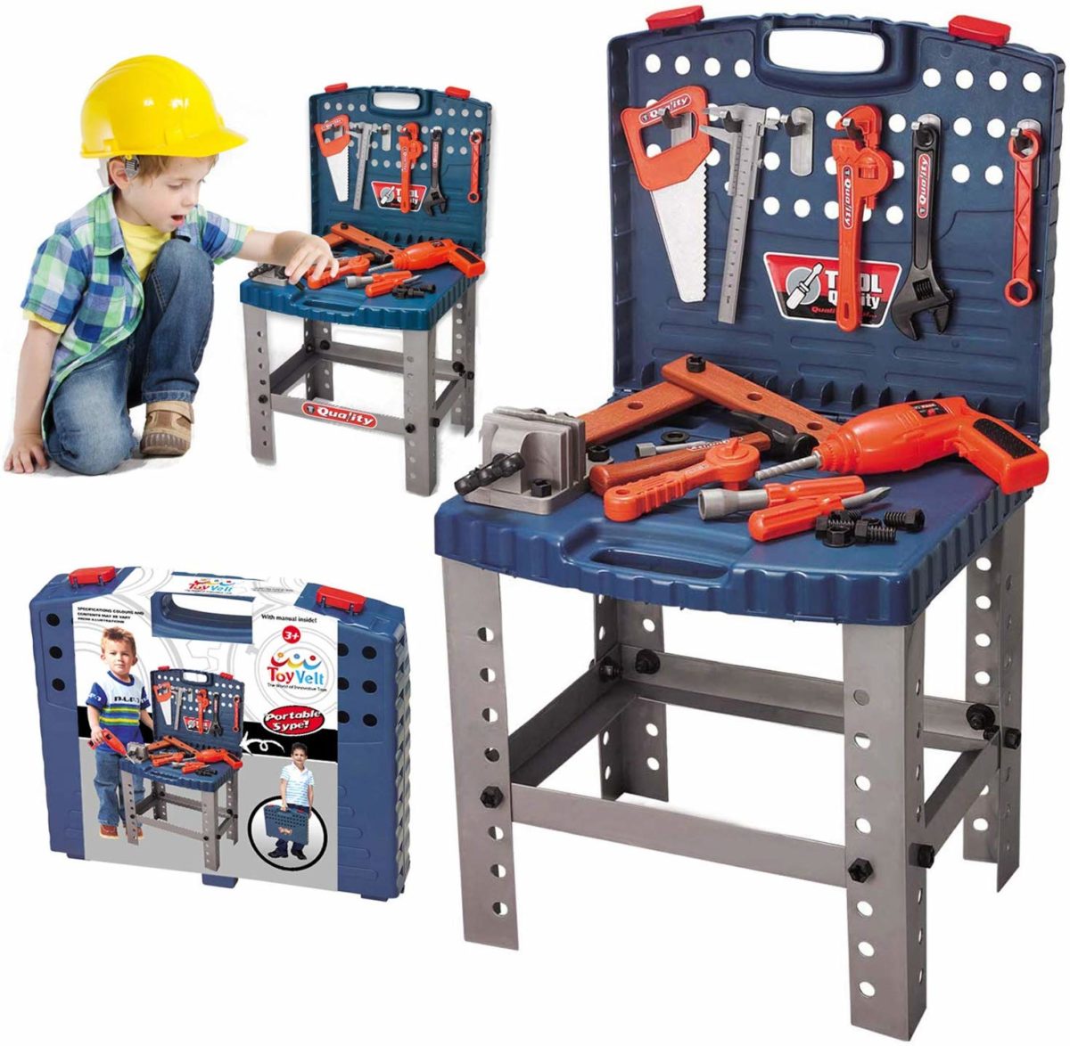 68 Piece Kids Toy Workbench - Top Toys and Gifts for Four Year Old Boys 1