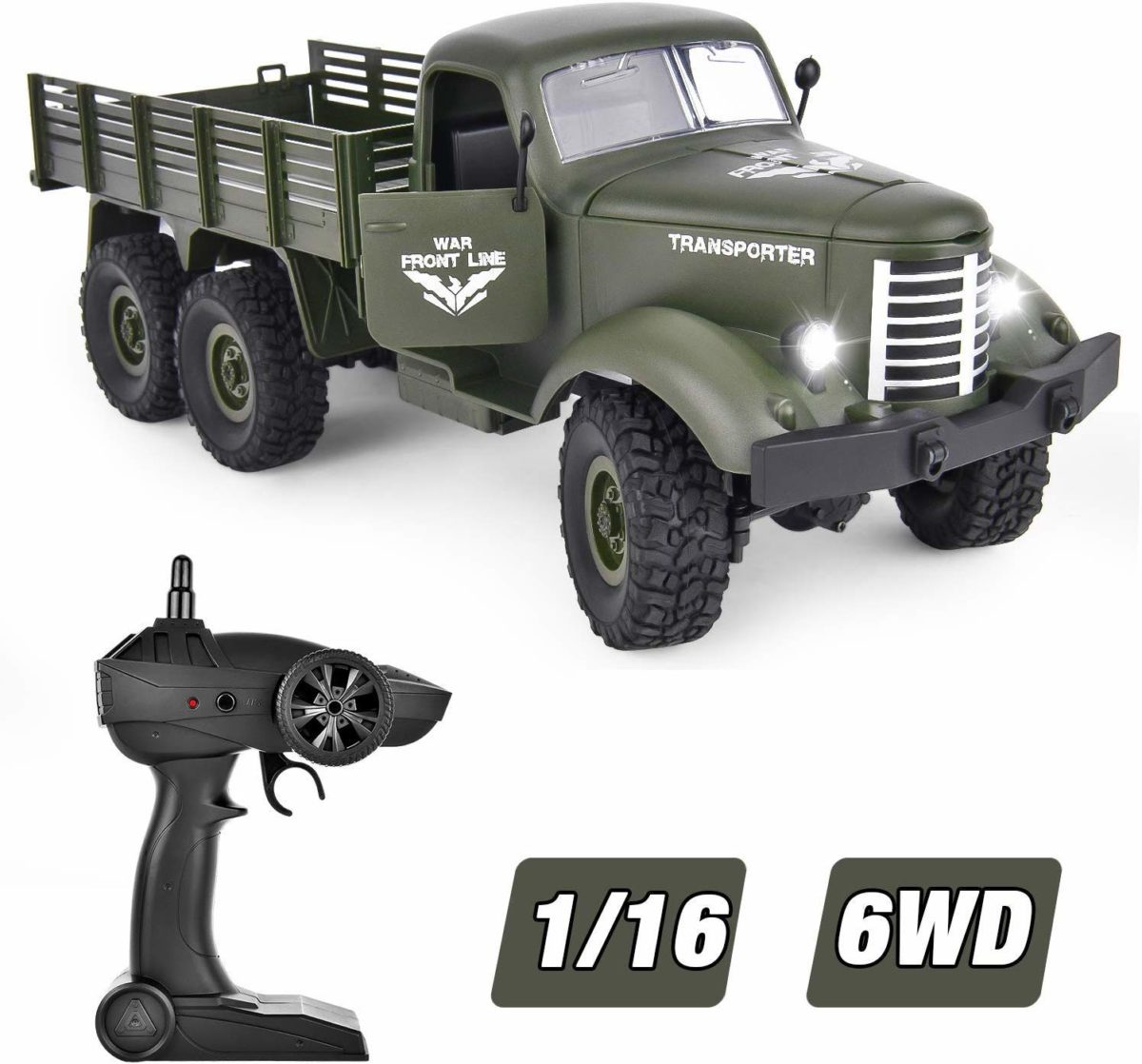 GotechoD RC Truck Remote Control Military Truck - Top Toys and Gifts for Six Year Old Boys 1