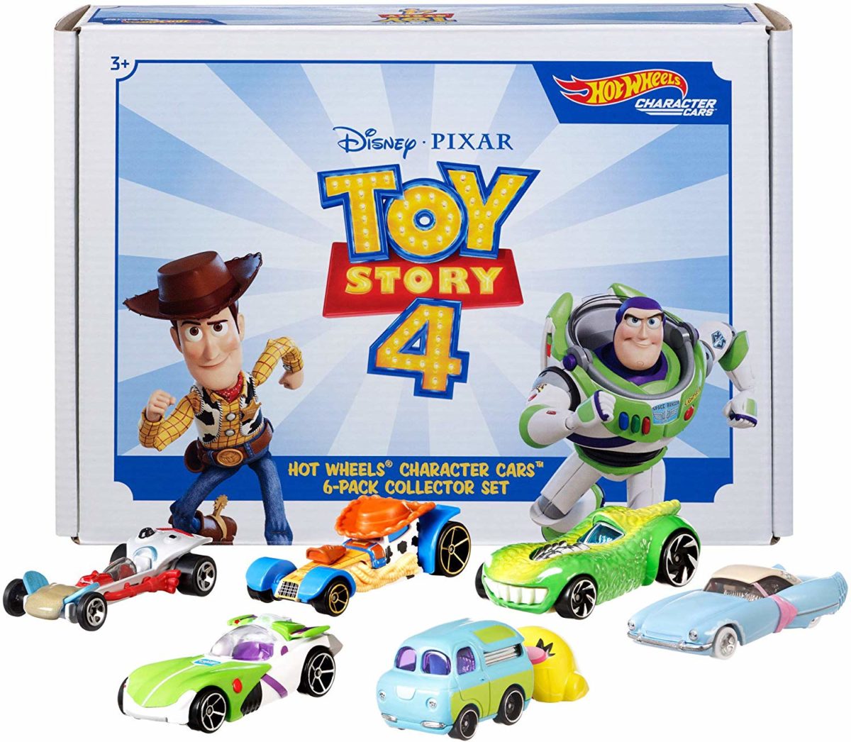 Hot Wheels Disney Pixar Toy Story 4 Character Cars 6 Pack Bundle - Top Toys and Gifts for Five Year Old Boys 1