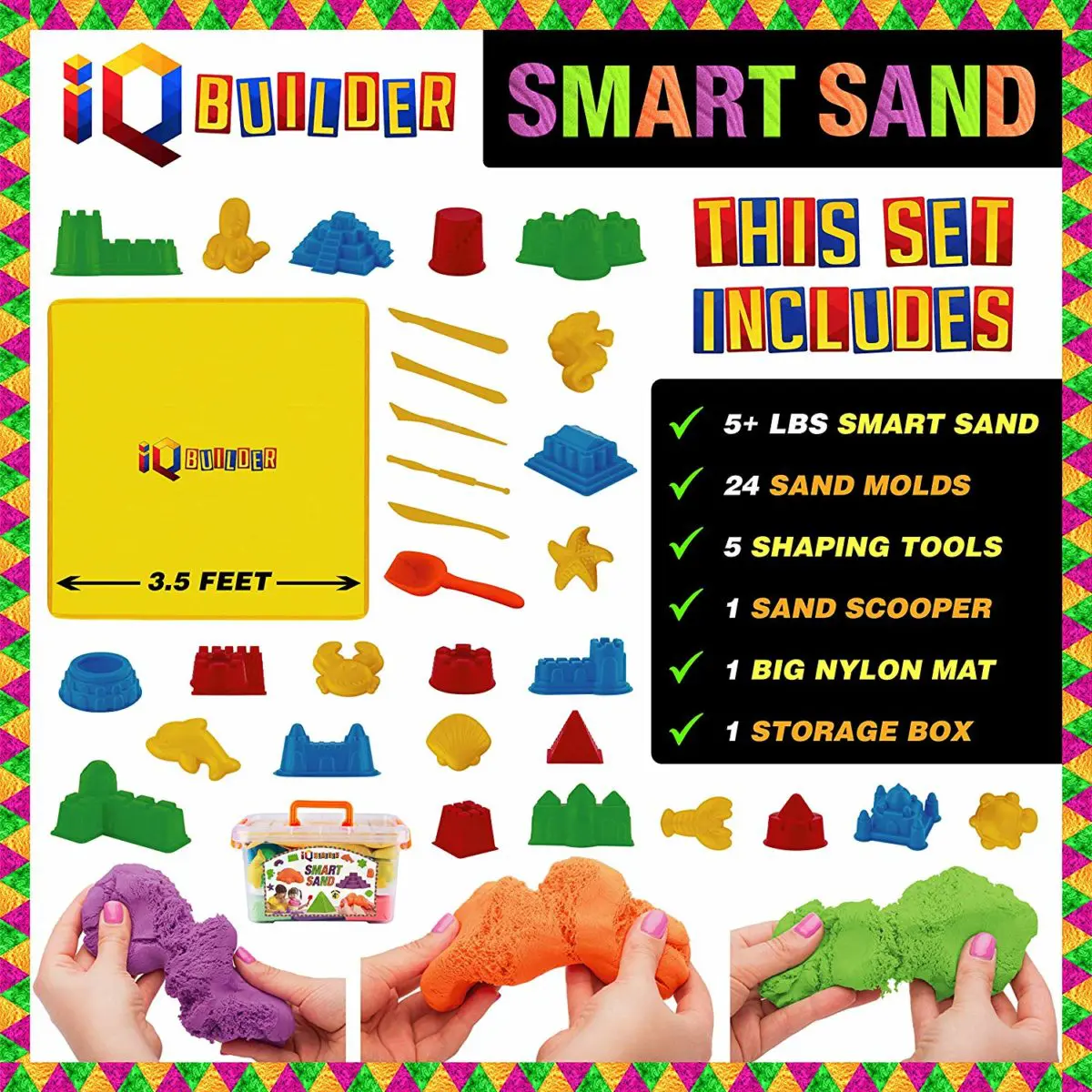 IQ Builder Creative Educational Art Play Sand - Top Toys and Gifts for Five Year Old Boys 2