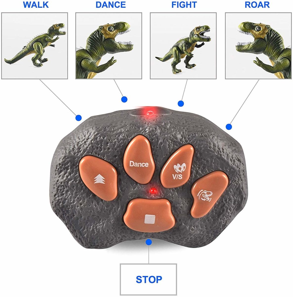 JOYIN LED Light Up Remote Control Walking Dinosaur - Top Toys and Gifts for Seven Year Old Boys 2