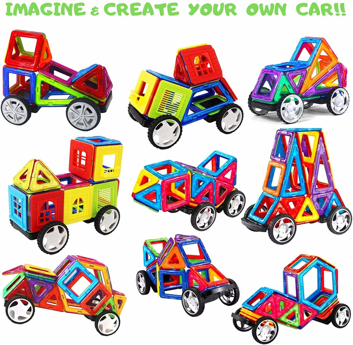 LearnFun 60 Piece StrongMagnetic Building Block Set - Top Toys and Gifts for Five Year Old Boys 2