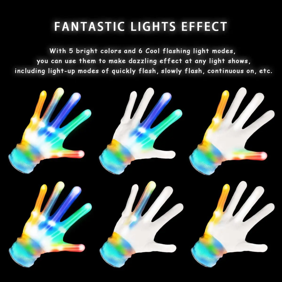 Maoxian Flashing LED Gloves - Top Toys and Gifts for Seven Year Old Boys 2