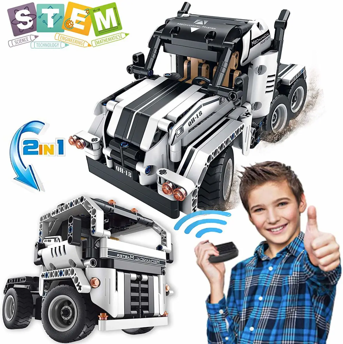 STEM Building Toys 2-in-1 Building Kit - Top Toys and Gifts for Seven Year Old Boys 1