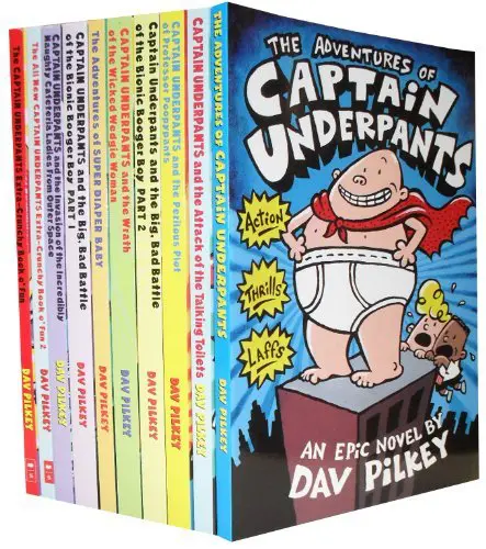 Captain Underpants 10 Book Set - Top Toys and Gifts for Eight Year Old Boys 1