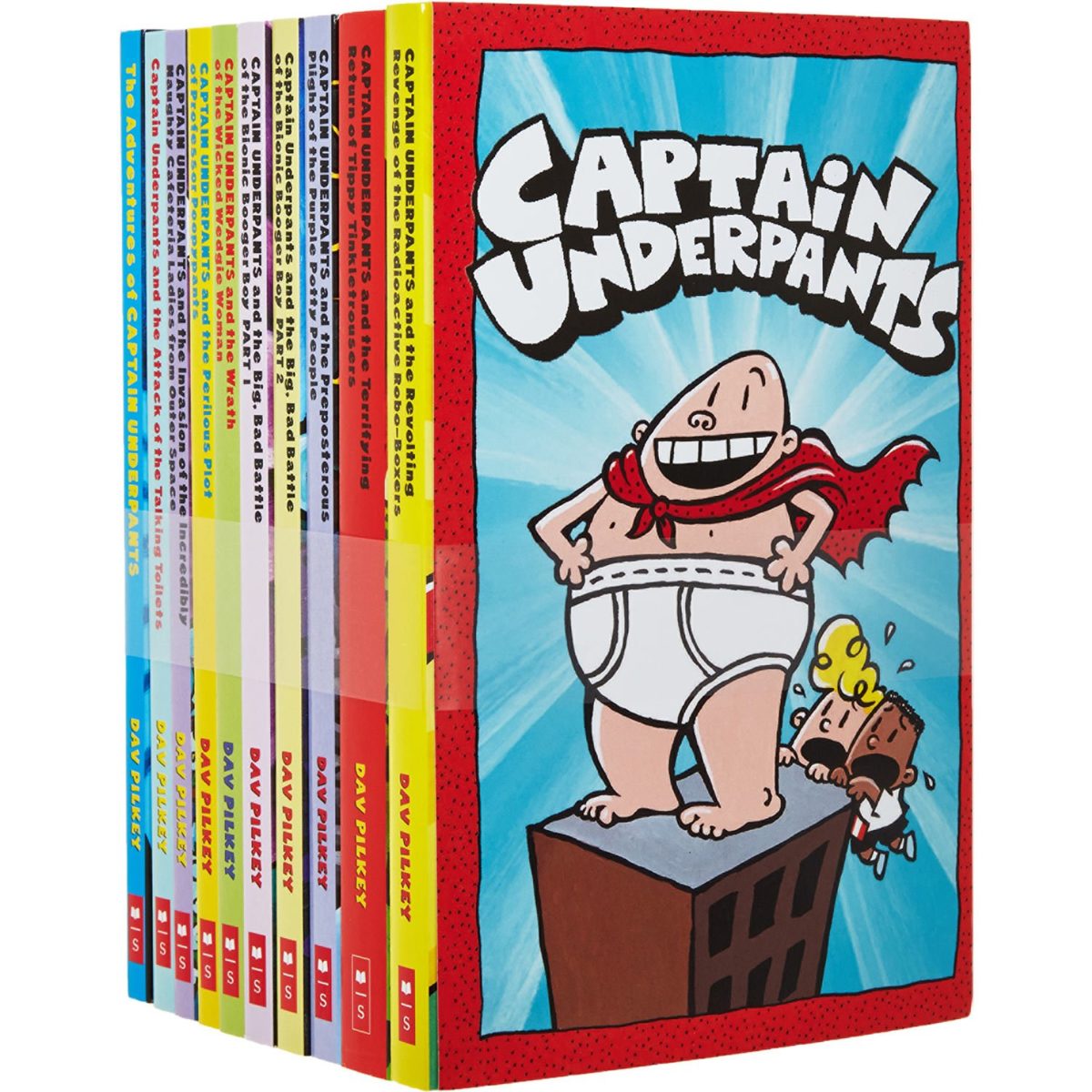Captain Underpants 10 Book Set - Top Toys and Gifts for Eight Year Old Boys