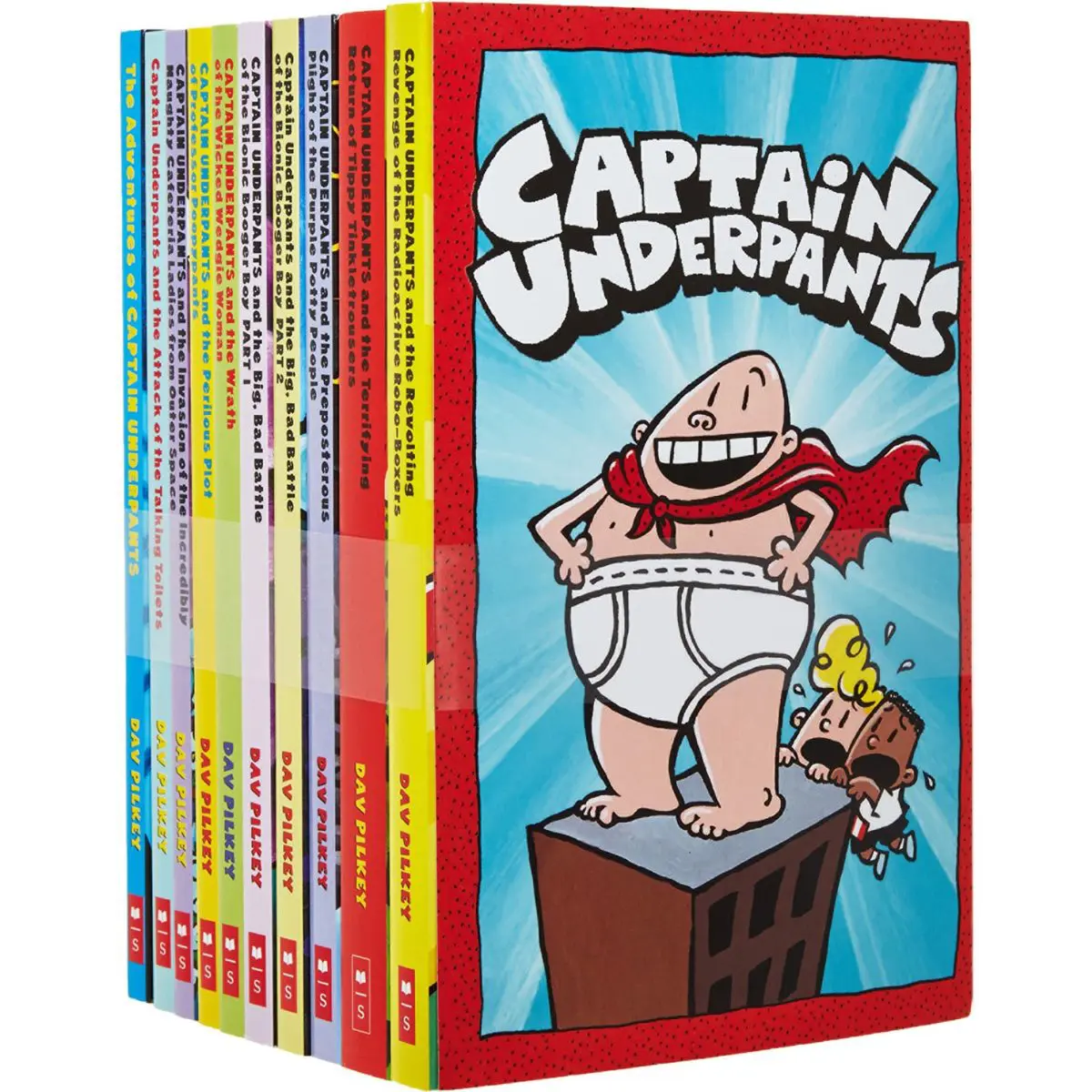Captain Underpants 10 Book Set - Top Toys and Gifts for Eight Year Old Boys