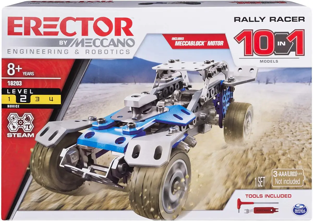 Erector by Meccano Rally Racer 10-in-1 Building Kit - Top Toys and Gifts for Nine Year Old Boys 1