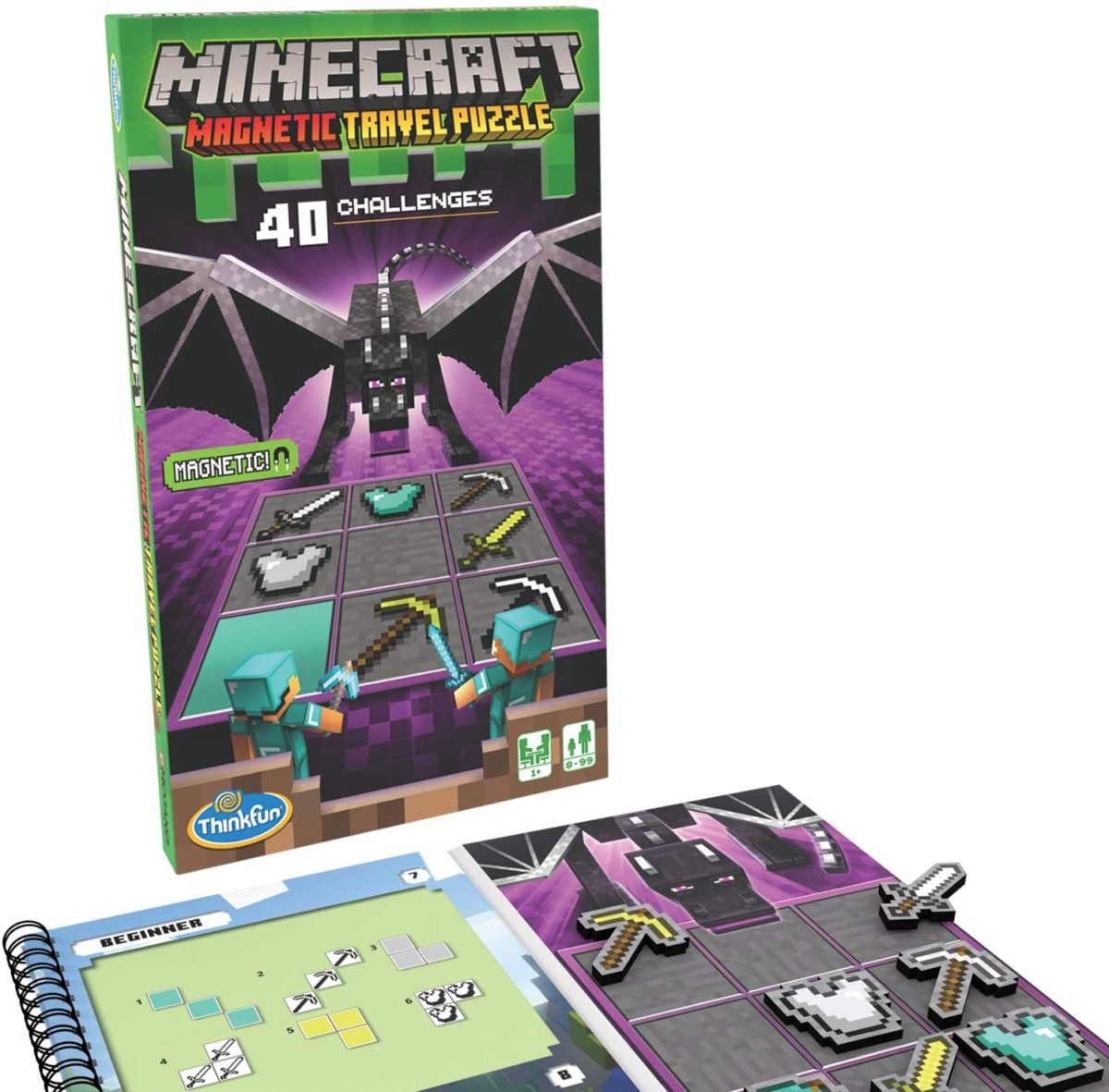 ThinkFun Minecraft Magnetic Travel Puzzle Game - Top Toys and Gifts for Ten Year Old Boys 1